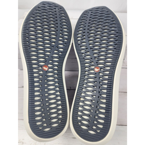 Clarks Unstructured Gray/Blue Hook & Loop Slip On Fabric Women's Size 9.5M Shoes - Picture 3 of 11